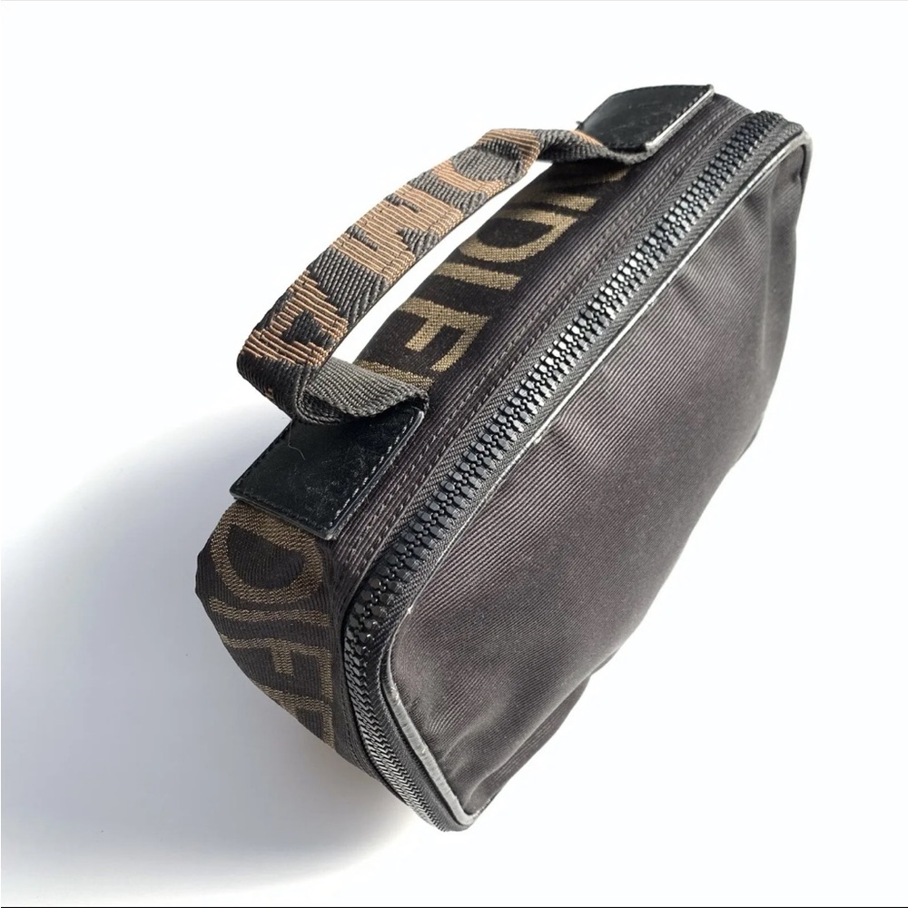 Fendi Vintage Small Handbag Pouch
Logo Nylon Canvas Black Authentic